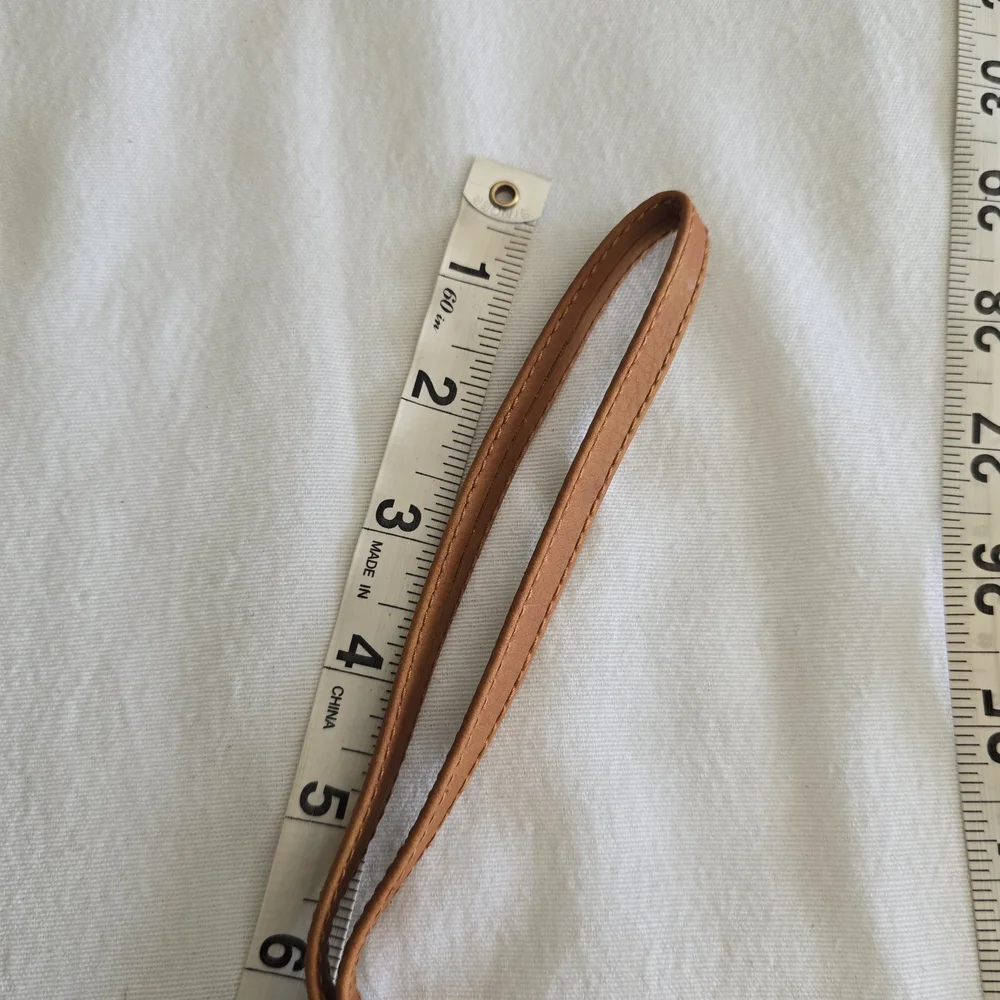 Free People Vegan Leather Zip Around Wallet Cognac Brown Wristlet NWT - Picture 10 of 13